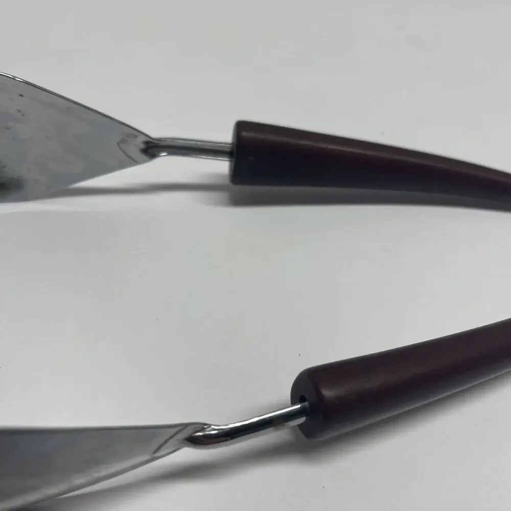 Vintage Brown Bakelite Ice or Salad Claw Tongs Chrome Plated Kitchen Barware